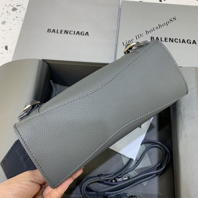 Balenciaga專櫃爆款荔枝紋深灰色手袋手提包 638512 巴黎世家小號Neo Classic機車包 fyj1441